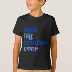 T-shirt Grand Frère Toujours Gris Avec Texte Bleu Garçons
