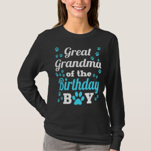 T-shirt Grand Grand-Mère De L'Anniversaire Chien Paw Anniv