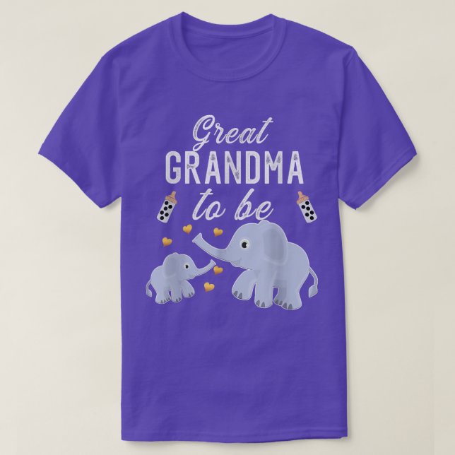 T-shirt Grand grand-mère pour être un Baby shower éléphant (Design devant)