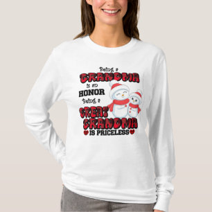 T-shirt Grand grand-mère Snowman inestimable