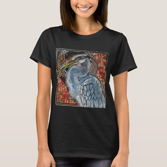 T-shirt Grand Héron Bleu (Devant)