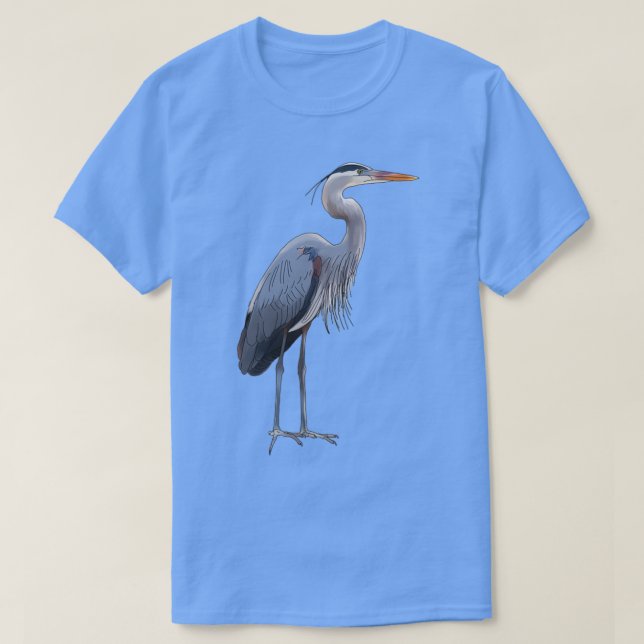 T-shirt Grand Héron bleu 1 (Design devant)