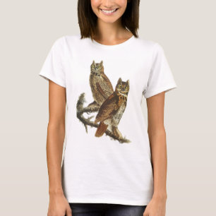 T-shirt : Grand hibou à cornes par John Audubon