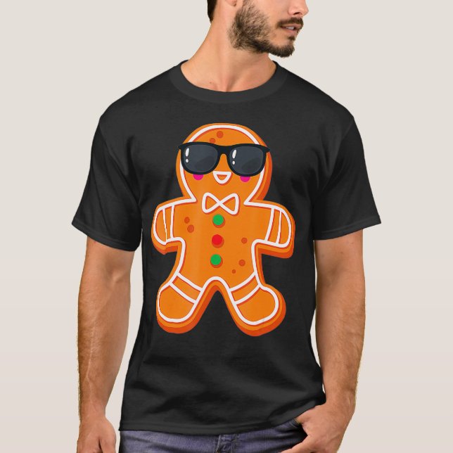 T-shirt Grand Homme en pain d'épice avec lunettes de solei (Devant)