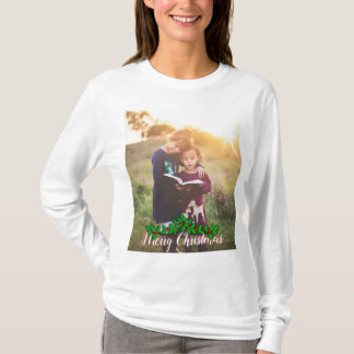 T-shirt Grand Joyeux Noël personnalisable de photo et de