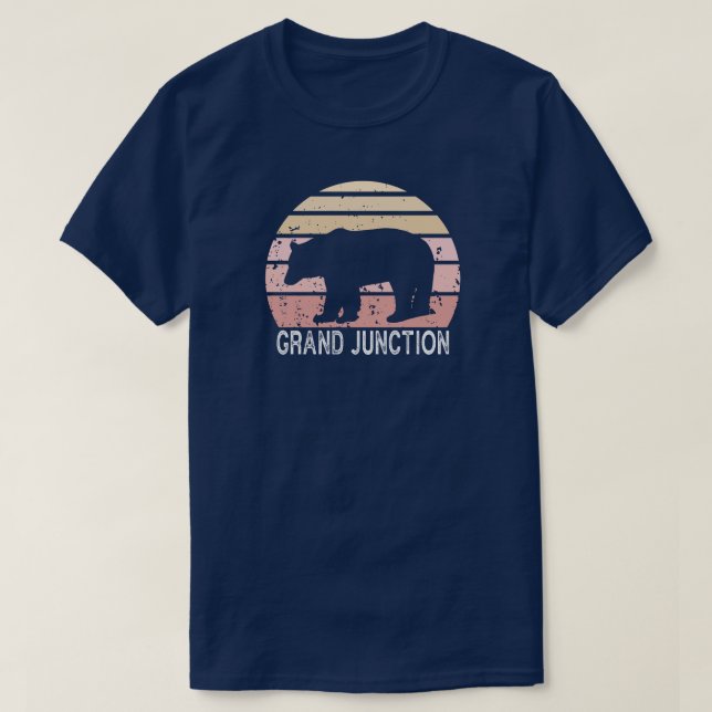 T-shirt Grand Junction Colorado Ours Rétro (Design devant)