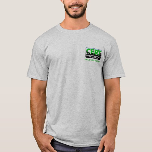 T-shirt Grand logo de CERT (gris) (Devant)