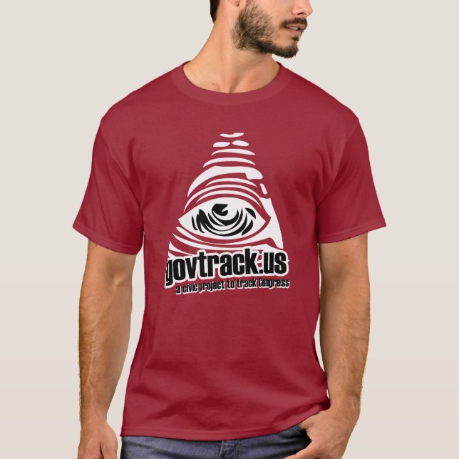 T-shirt Grand logo de GovTrack - rouge - appui GovTrack (Devant)
