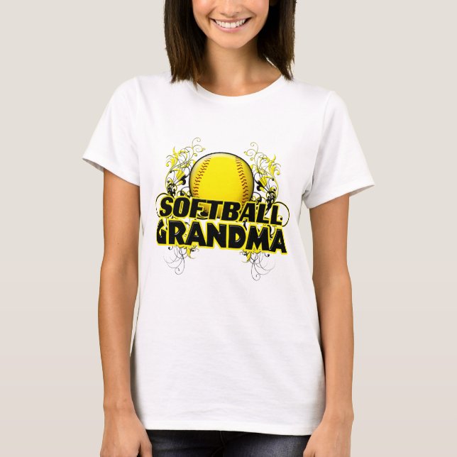 T-shirt Grand-maman du base-ball (croix) .png (Devant)