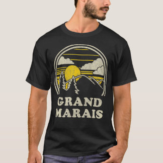 T-shirt Grand Marais Minnesota MN Montagne Vintage Randonn
