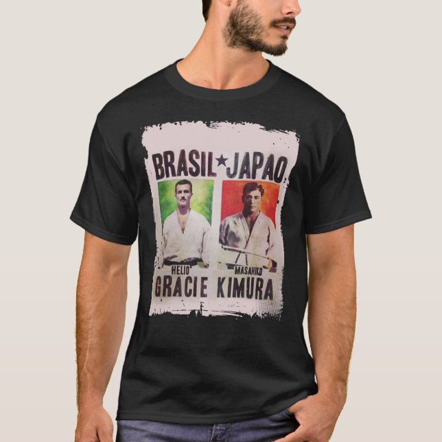 T-shirt Grand Master Gracie vs Masahiko Kimura Poste de co (Devant)