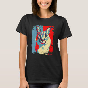 T-shirt Grand Mème de Floppa Chat Mignon Caracal Rétro Dét
