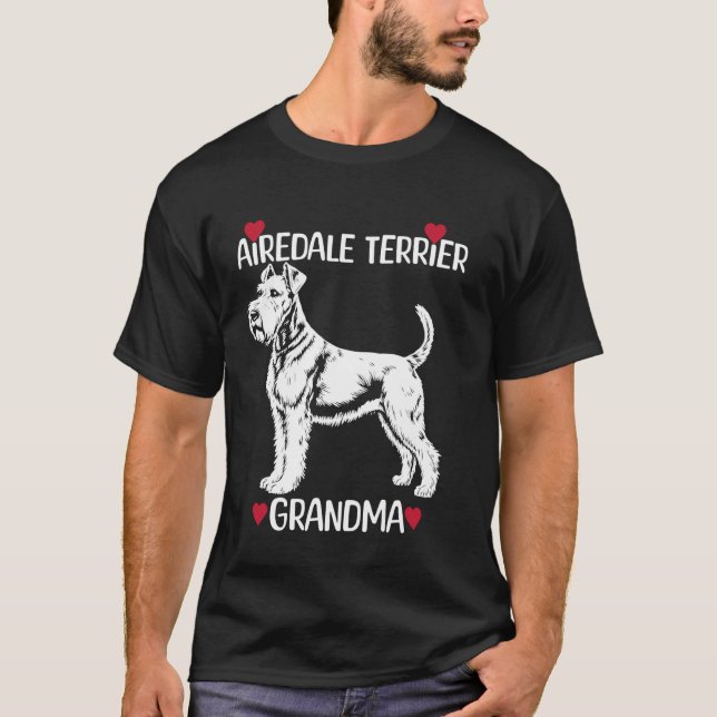 T-shirt Grand-mère Airedale Terrier (Devant)