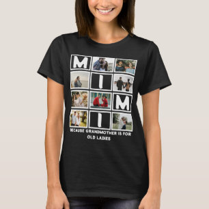 T-shirt Grand-mère amusante moderne mignonne Mimi 8 Collag