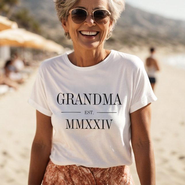 T-shirt Grand-mère Année du chiffre romain (Créateur téléchargé)