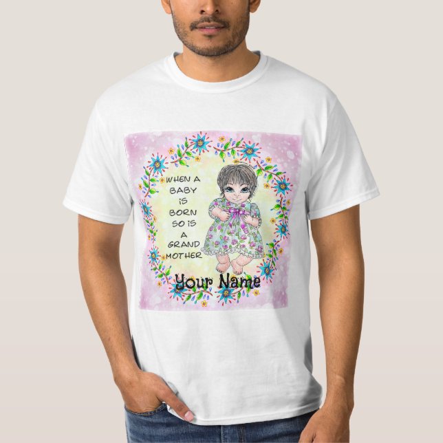 T-shirt Grand-mère Bébé Fille (Devant)