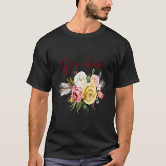 T-shirt Grand-mère Boho Flèche Rustique Bouquet Grandma G