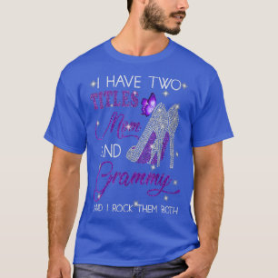 T-shirt Grand-mère Cadeau de petits-enfants J'ai deux titr