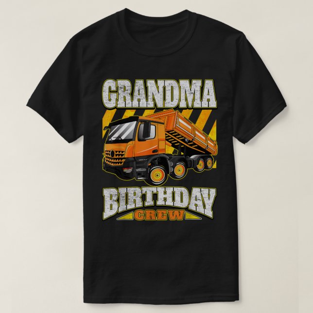 T-shirt Grand-mère - Camion de pompage équipage d'annivers (Design devant)