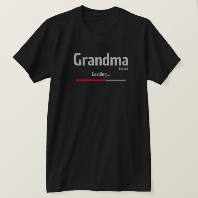 T-shirt Grand-mère charge la chemise. (Design devant)