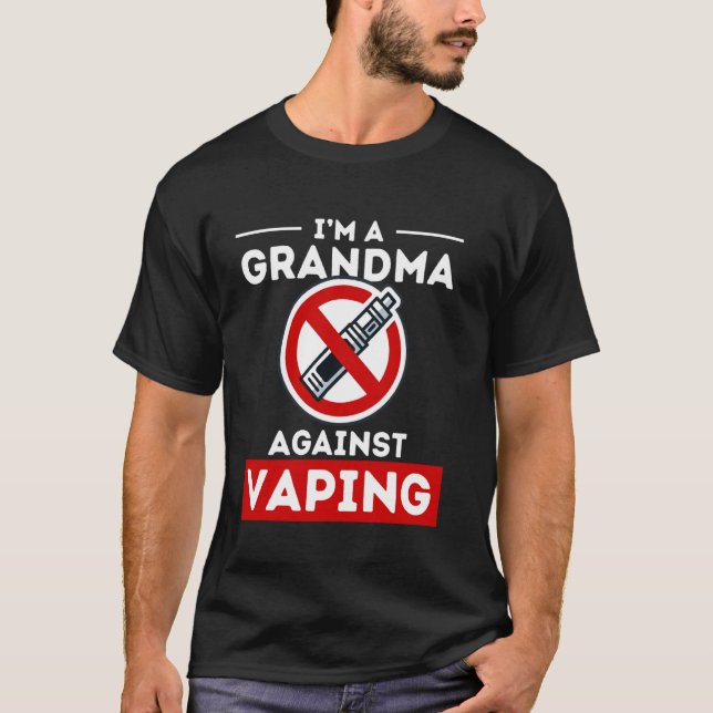 T-shirt Grand-mère contre le Vaping drôle anti-Vape sans f (Devant)