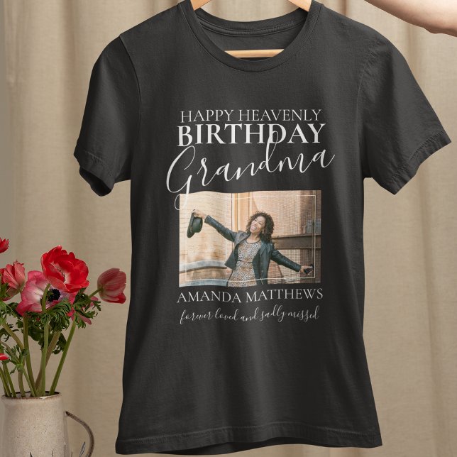 T-shirt Grand-mère d'anniversaire paradisiaque | Photo Mém (Créateur téléchargé)