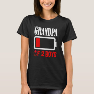 T-shirt Grand-Mère De 2 Garçons Deux Fils Fête des pères A