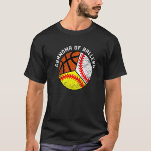 T-shirt Grand-Mère De Ballers Baseball Softball Basketball