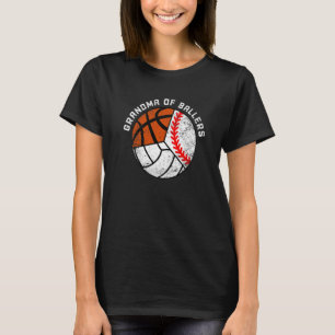 T-shirt Grand-Mère De Ballers De Baseball De Basket-Ball