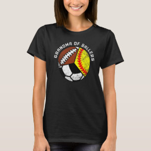 T-shirt Grand-Mère De Ballers Softball Football Football G