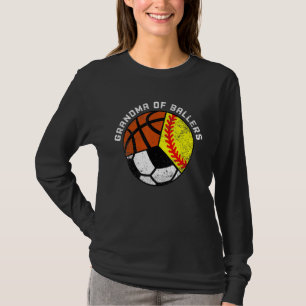 T-shirt Grand-Mère De Ballers Softball Soccer Basketball G