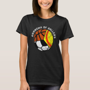 T-shirt Grand-Mère De Ballers Softball Soccer Basketball G
