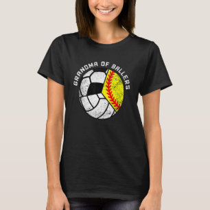T-shirt Grand-Mère De Ballers Softball Volleyball Soccer G