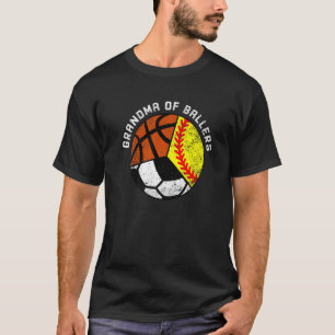 T-shirt Grand-Mère De Ballers Soirée De Football De Basket