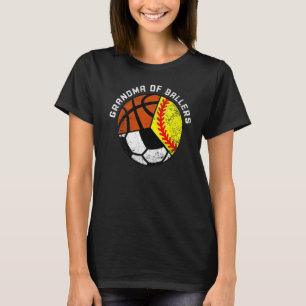 T-shirt Grand-Mère De Ballers Soirée De Football De Basket