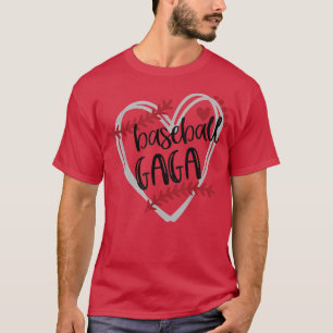 T-shirt Grand-mère de baseball de Gaga Amoureux du coeur d