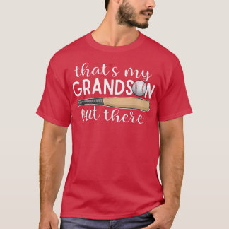T-shirt Grand-Mère De Baseball Que Mon Petit-Fils Là-Bas J