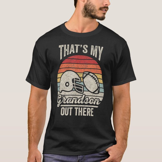 T-shirt Grand-mère de baseball Retro C'est mon petit-fils  (Devant)