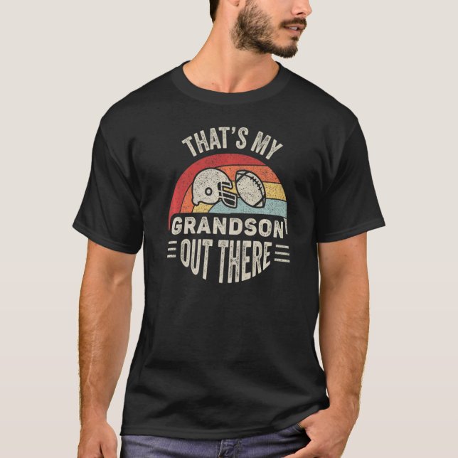 T-shirt Grand-mère de baseball Retro C'est mon petit-fils  (Devant)