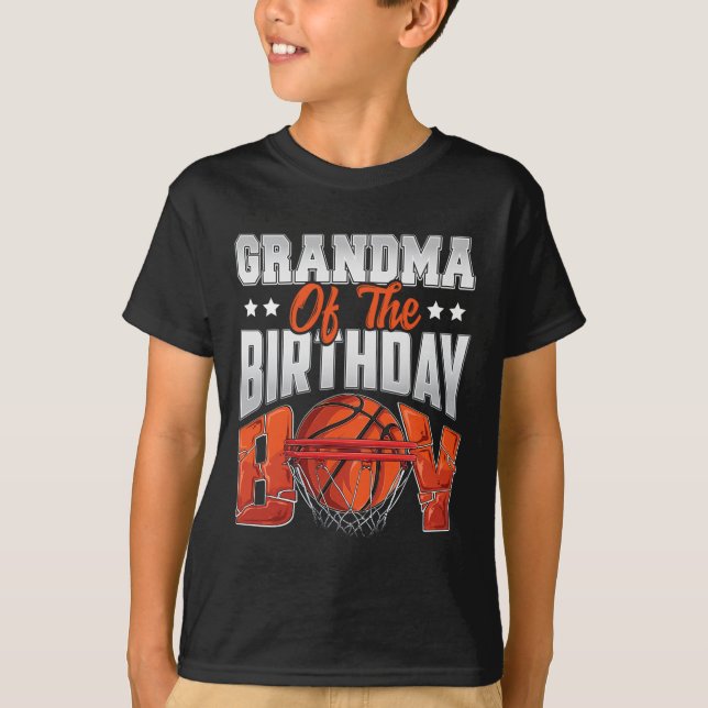 T-shirt Grand-mère de basket-ball anniversaire Boy Family  (Devant)