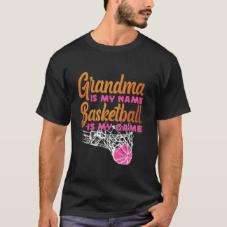T-shirt Grand-Mère De Basket-Ball Est Mon Nom Panier