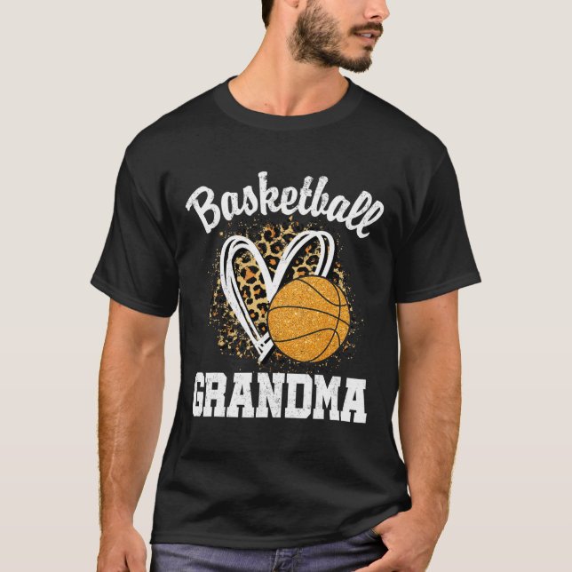 T-shirt Grand-mère de basket-ball Leopard Heart (Devant)