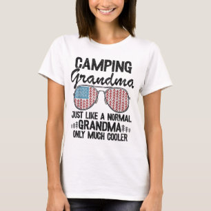 T-shirt Grand-Mère De Camping Comme Un Grand-Père Normal S
