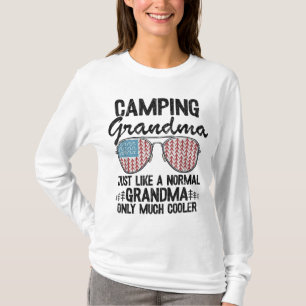 T-shirt Grand-Mère De Camping Comme Un Grand-Père Normal S