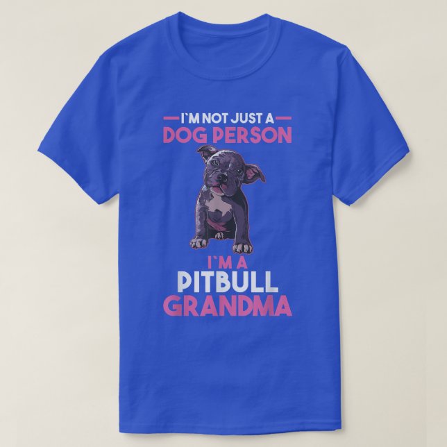 T-shirt Grand-mère de chien Pitbull Grand-mère  (Design devant)