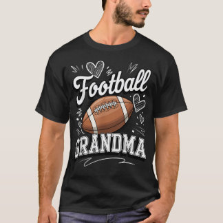 T-shirt Grand-mère de football Jeu de cœur Grand-mère