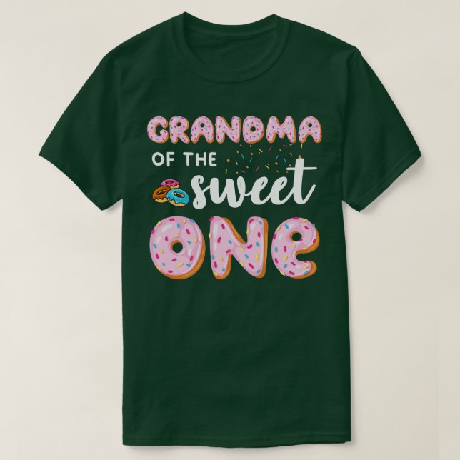 T-shirt Grand-Mère De La Douce Un Donut Anniversaire (Design devant)