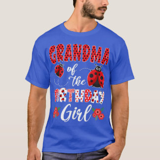 T-shirt Grand-Mère De La Famille Anniversaire Ladybug Nais