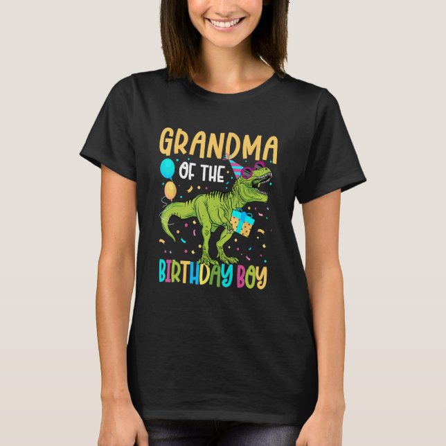 T-shirt Grand-Mère De La Famille De Garçon Anniversaire Co (Devant)
