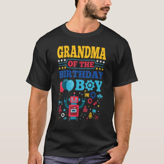 T-shirt Grand-mère de la famille de jumelage de robots d'a (Devant)